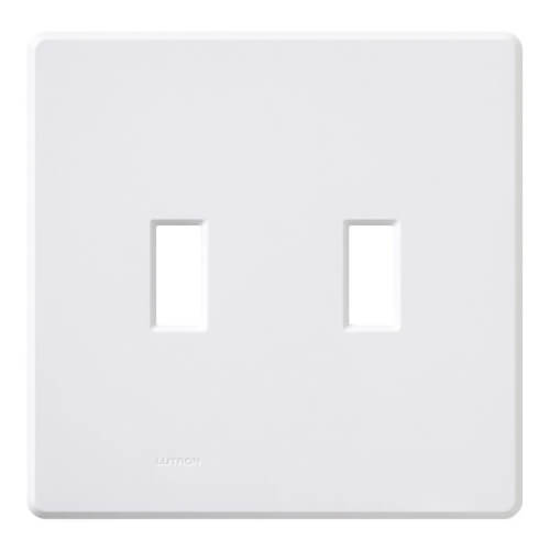 Main product image of Fassada 2 Gang Wall Plate for Traditional Style Dimmers or Switches, FG-2-WH, White