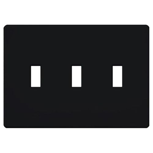 Main product image of Fassada 3-Gang Traditional Wall Plate (Black)