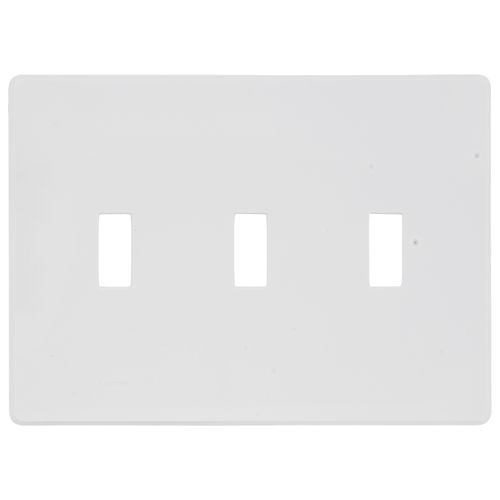 Main product image of Fassada 3 Gang Wall Plate for Traditional Style Dimmers or Switches, FG-3-WH, White