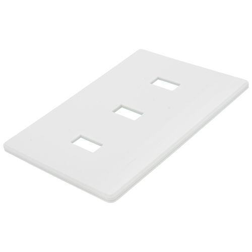 Main product image of Fassada 3 Gang Wall Plate for Traditional Style Dimmers or Switches, FG-3-WH, White