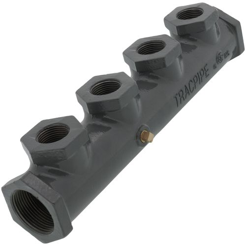 Main product image of 4 port, 1-1/4" x 1" Female, with 3/4" Female Ports, Large Poly Coated Manifold