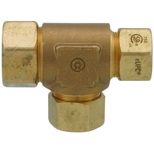 Main product image of 1" x 3/4" x 3/4" TracPipe AutoFlare Brass Reducing Tee