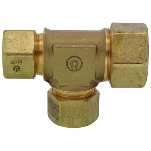 Main product image of 3/4" x 1/2" x 1/2" TracPipe AutoFlare Brass Reducing Tee