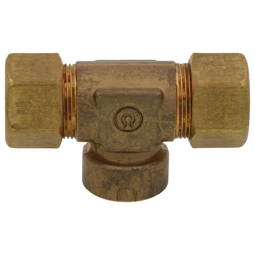 Main product image of 1/2" Tracpipe x 1/2" Tracpipe 1/2" Female NPT AutoFlare Brass Tee