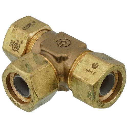 Main product image of 1/2" Tracpipe Brass AutoFlare Tee