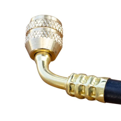 HR1XR 1/4" x 8" Length Ball Valve Refrigerant Hose A2L Adapter Extension (Black w Tag)