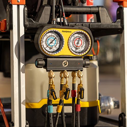 Main product image of GS334F, 3-Port Analog Gauge Set Manifold, (R134A, R404A, R407C, R448A)