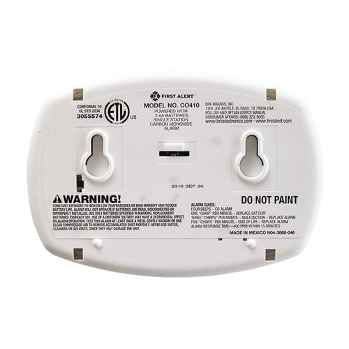 Main product image of Battery-Operated Carbon Monoxide Alarm w/ Backlit Digital Display