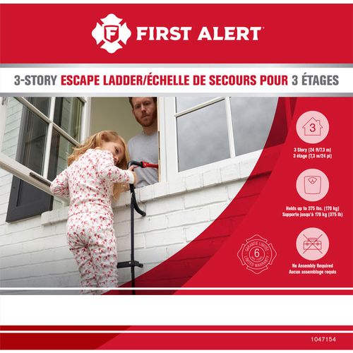 Main product image of Three-Story Portable Fire Escape Ladder, 24'