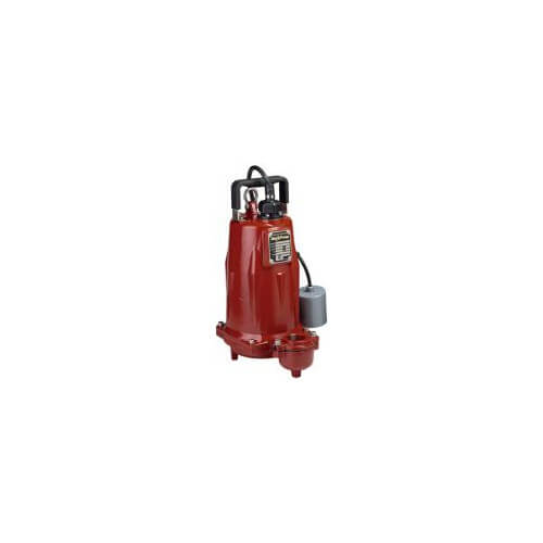 Main product image of 2 HP C.I. Auto Submersible Effluent Pump w/ Wide-Angle Piggyback Float Switch - 208/230v - 25ft Cord