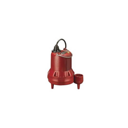 1/3 HP C.I. Manual Submersible Effluent Pump - 115v - 25 ft Cord