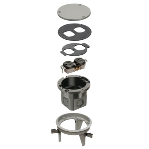 FLB4360GY Arlington FLB4360GY DROPIN 1Gang Round NonMetallic