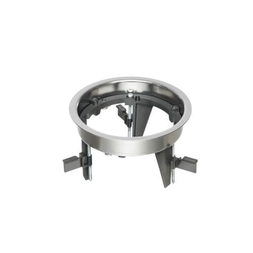 Main product image of DROPIN 1-Gang Round Floor Box Kit for Installed Floors w/ 2 Flip Lids (Nickel-Plated Brass)