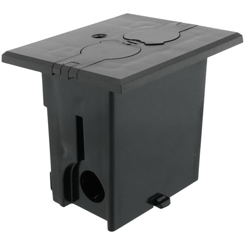 Main product image of Adjustable Non-Metallic Floor Box for New Floors with Flip Lids (Black)
