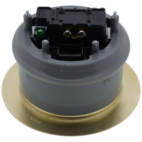 Main product image of InBox Metallic Recessed Floor Box Cover Kit w/ Low Voltage Divider (Brass)