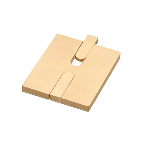 Main product image of 1-Gang Recessed Floor Box Cover Kit for New Concrete (Brass-Plated Zinc)