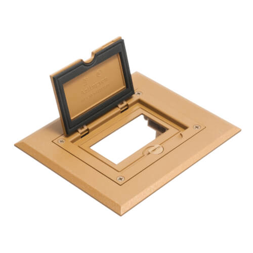 Main product image of 1-Gang Non-Metallic Floor Box Cover Frame Kit (Caramel)
