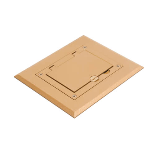 Main product image of 1-Gang Non-Metallic Floor Box Cover Frame Kit (Caramel)