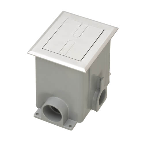 Main product image of 1-Gang Recessed Floor Box Cover Frame Kit for New Concrete (Nickel-Plated Zinc)