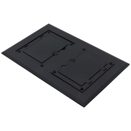 Main product image of 2-Gang Non-Metallic Floor Box Cover Frame Kit (Black)