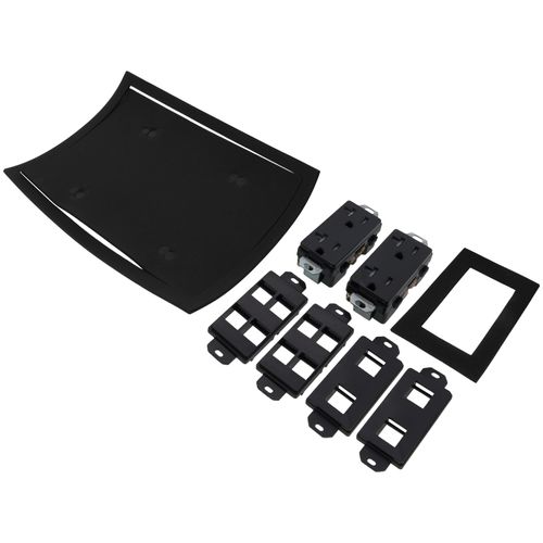 Main product image of 2-Gang Non-Metallic Floor Box Cover Frame Kit (Black)