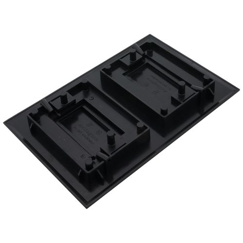 Main product image of 2-Gang Non-Metallic Floor Box Cover Frame Kit (Black)