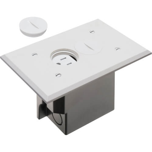 Main product image of Non-Metallic Floor Box w/ Non-Metallic Cover for Existing Floors (White)