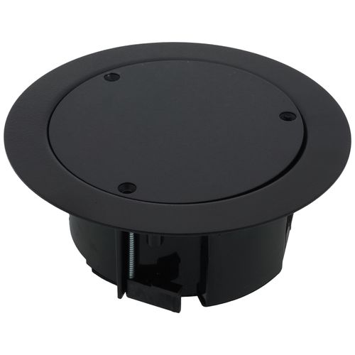 Main product image of InBox Floor Box Kit w/ Recessed Wiring Device & Two Low Voltage Openings for Existing Floors (Black)