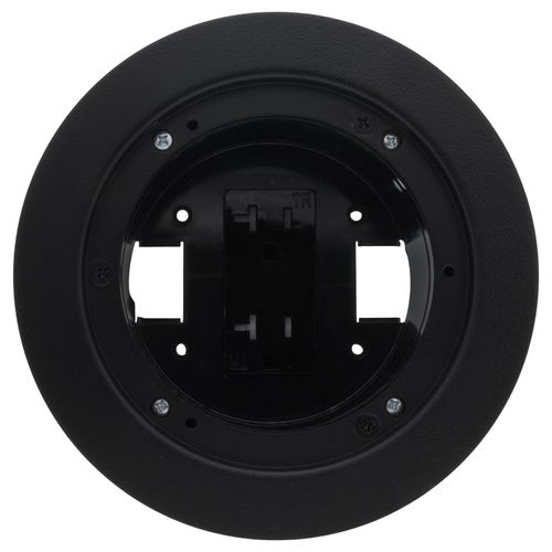 Main product image of InBox Floor Box Kit w/ Recessed Wiring Device & Two Low Voltage Openings for Existing Floors (Black)