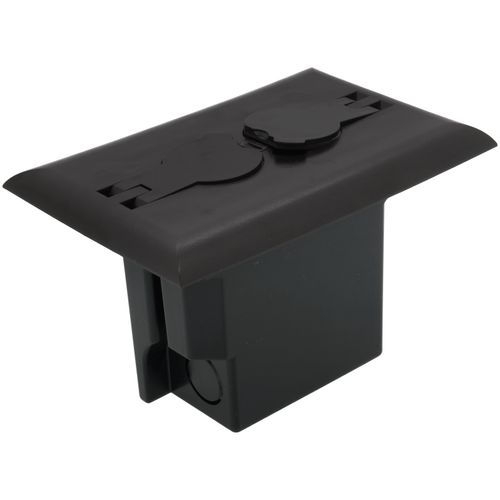 Main product image of Non-Metallic Floor Box for Installed Floors w/ Two Flip Lids (Brown)