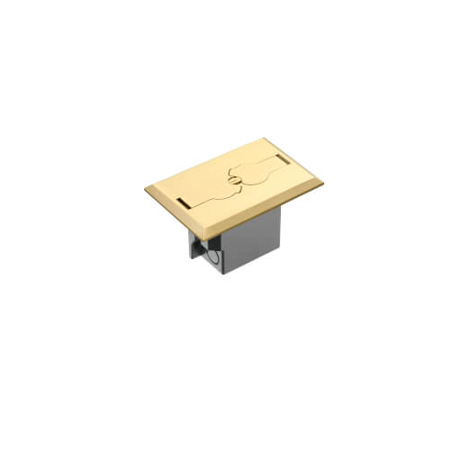 Main product image of Non-Metallic Floor Box w/ Metallic Cover for Existing Floors (Brass)