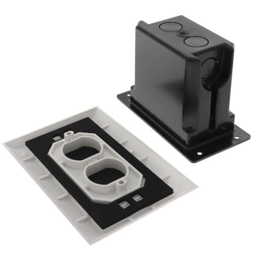 Main product image of Non-Metallic Floor Box for Installed Floors w/ Flip Lid (White)