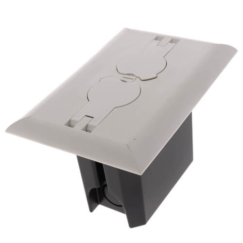 Main product image of Non-Metallic Floor Box for Installed Floors w/ Flip Lid (White)