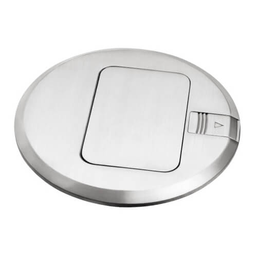 Main product image of Round Trapdoor Cover, Pre-Mounted Gasket (Nickel-Plated)
