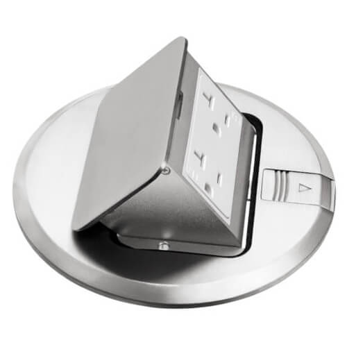 Main product image of Round Trapdoor Cover, Pre-Mounted Gasket (Nickel-Plated)