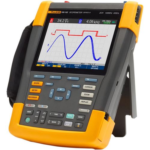 Main product image of Series 190 III Portable ScopeMeter, 2-Ch, 100 MHz, Oscilloscope,  FLUKE-190-102-III