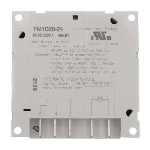One-Circuit Electronic Time Switch, 16A, SPDT Surface Mounting (24V)