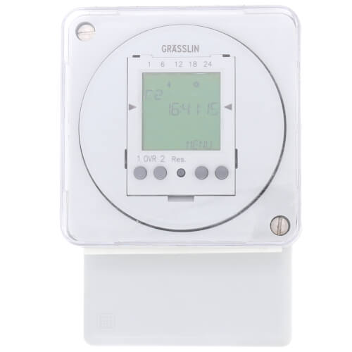 Two-Channel Electronic Time Switch, 16A, 2xSPDT Flush/Surface Mounting (120V)