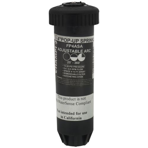 Main product image of 4" Pop-Up Sprinkler w/ 15' Adjustable Nozzle (Plastic)