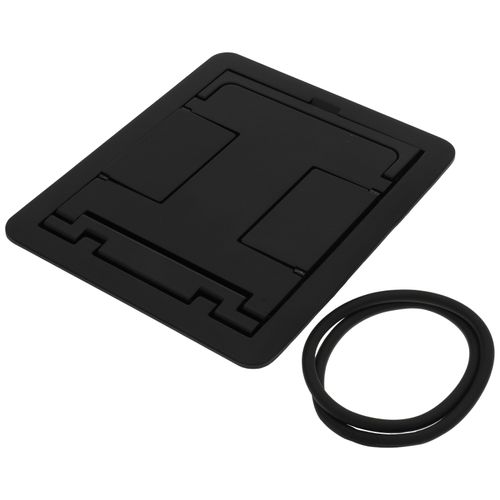 Main product image of FloorPort Flanged Cover Assembly for Rectangular Floor Boxes (Black)