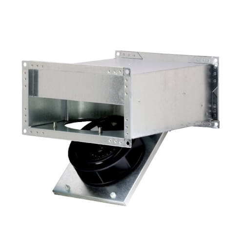 FRD Series Rectangle Inline Mixed Flow Centrifugal Fan, 16" x 8" Duct, 230V (553 CFM)