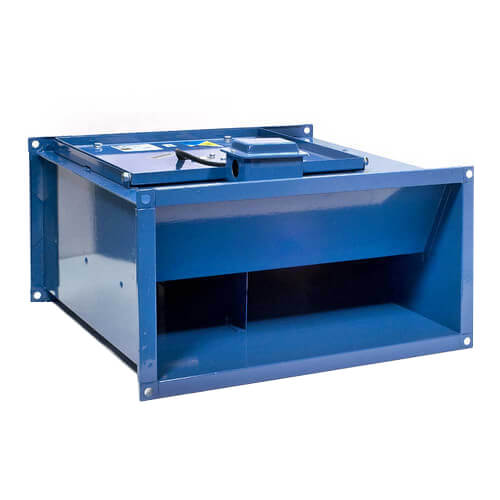 FRD Series Rectangle Inline Mixed Flow Centrifugal Fan, 16" x 8" Duct, 230V (553 CFM)