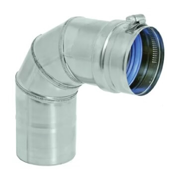 4" 88° Elbow, Special Gas Vent Pipe - Single Wall