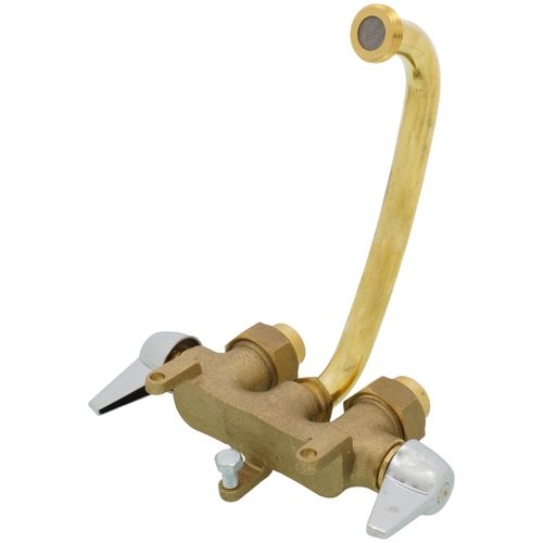 Main product image of Two Handle Clamp On Laundry Faucet w/ Direct Sweat Connections, Threaded Hose Spout (Rough Brass), FTCG49531