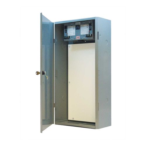 Main product image of Dual 100 VA Power Supply, Polymetal Subpanel Mounted, 12.5" x 24.5" x 6.5" Metal Enclosure