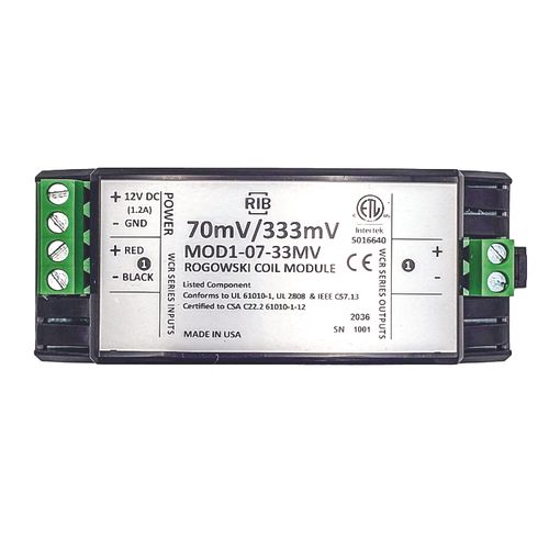 Main product image of Current Transformer Integrator, Rogowski Coil, 1 Phase, 333mV Output, 70mV, DIN Rail Mount