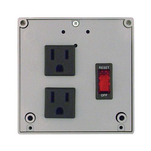 Main product image of Power Control Center, 10A Switch / Circuit Breaker, 120 Vac, 2 Outlets, Terminals, NEMA 1 Housing