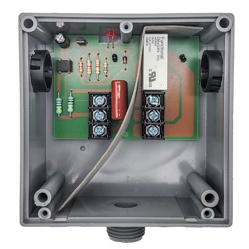 Main product image of Enclosed Pilot Relay, 15A SPDT w/ 10-30 Vac/DC/208-277 Vac Coil, Hi/Lo Vertical Separation, NEMA 1 Housing