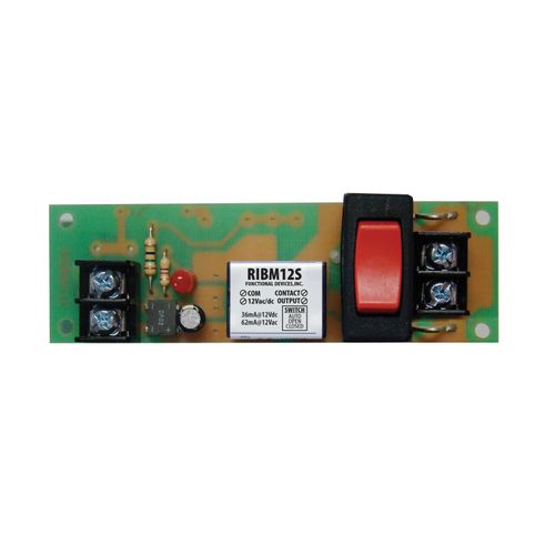 Main product image of Pilot Panel Relay, 15A SPDT + Override w/ 12 Vac/DC Coil, 4" Track Mount