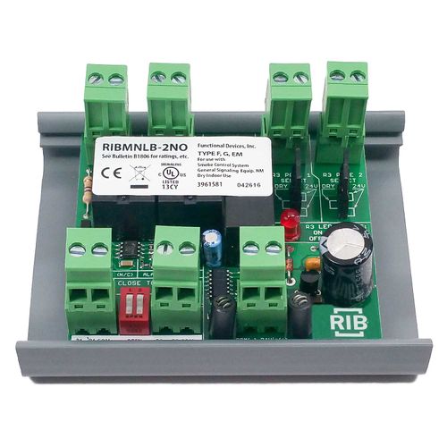 Main product image of AHU Fan Safety Alarm & General Purpose Logic Circuit Board, 24 Vac/dc Power Input, 2 Alarm Inputs w/ N/O Outputs, 2.75" Track Mount